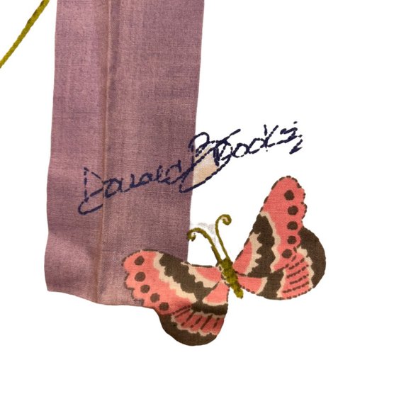 Wamsutta Vintage cotton Designer signed Floral print handkerchief scarf … - Picture 5 of 10